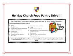 Still Collecting for Holiday Food Drive